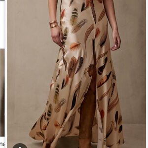 Looking to buy Banana Republic Cream and Brown Maxi Wrap Skirt